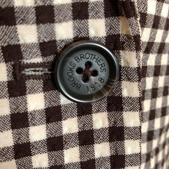 Brooks Brothers Red Fleece black & cream seersucker checkered blazer Size 4 - Picture 8 of 13